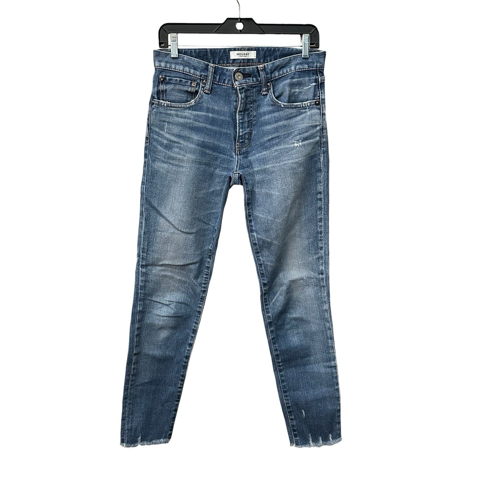Moussy Slim Skinny Jeans In Faded Blue